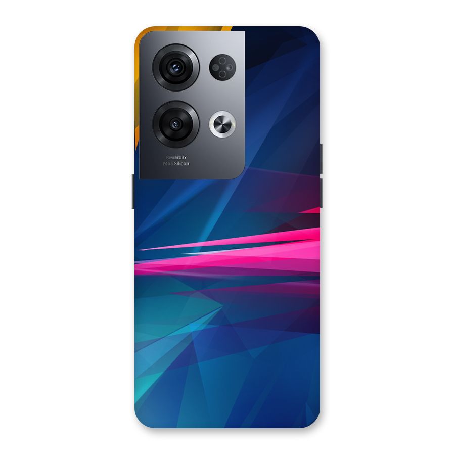 Blue Red Abstract Back Case for Oppo Reno8 Pro 5G