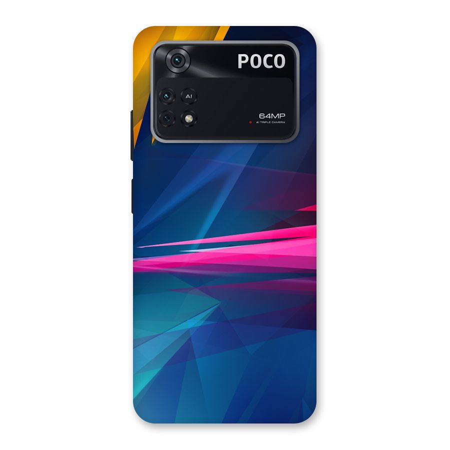 Blue Red Abstract Back Case for Poco M4 Pro 4G