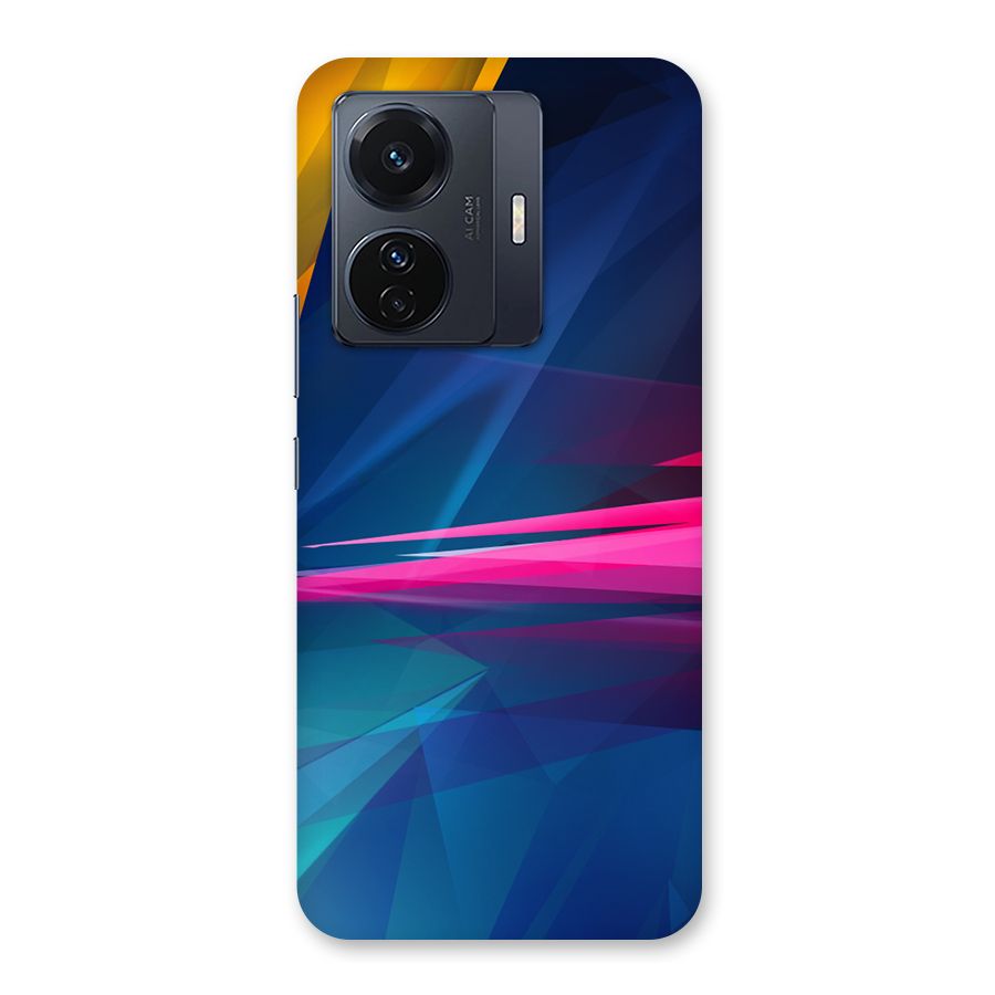Blue Red Abstract Back Case for Vivo T1 Pro
