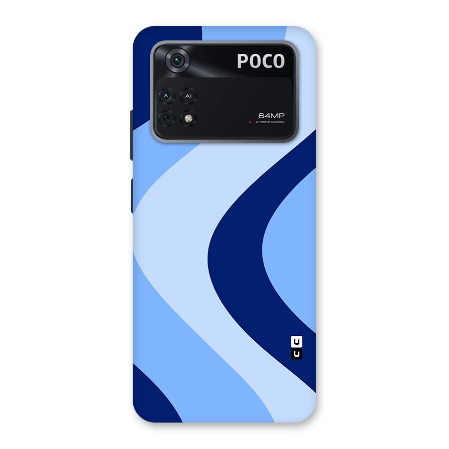 Blue Shade Curves Back Case for Poco M4 Pro 4G