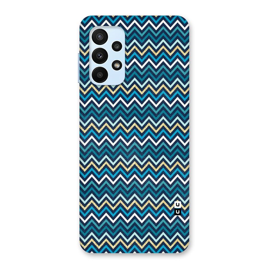 Blue Shades Chevron Pattern Back Case for Galaxy A23