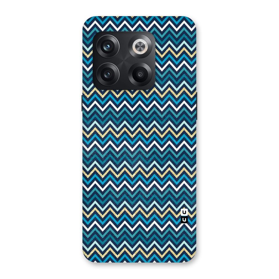 Blue Shades Chevron Pattern Back Case for OnePlus 10T
