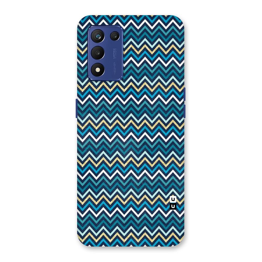 Blue Shades Chevron Pattern Back Case for Realme 9 5G Speed