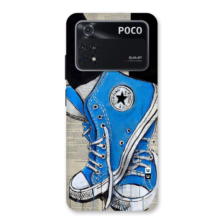 Blue Shoes Back Case for Poco M4 Pro 4G