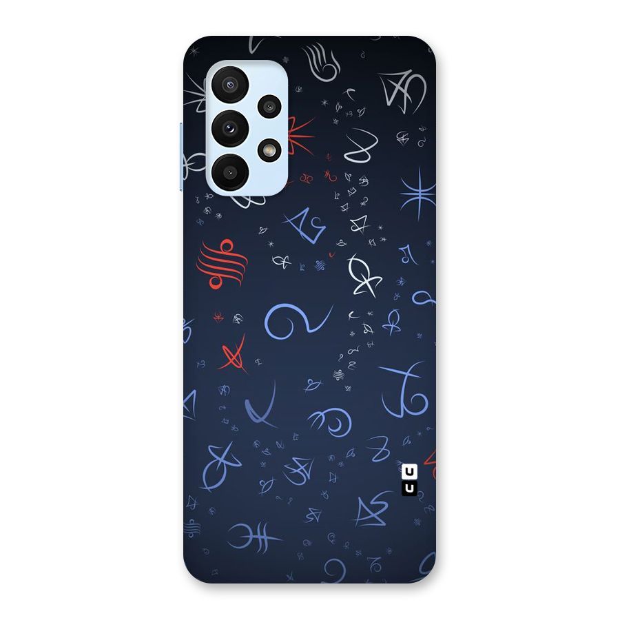 Blue Symbols Back Case for Galaxy A23
