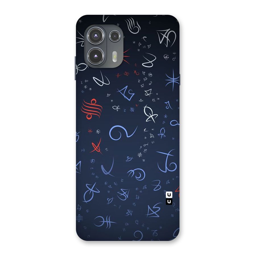 Blue Symbols Back Case for Motorola Edge 20 Fusion