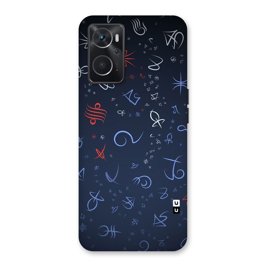 Blue Symbols Back Case for Oppo K10 4G