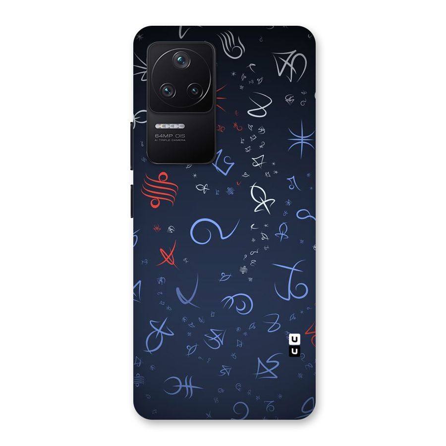 Blue Symbols Back Case for Poco F4 5G