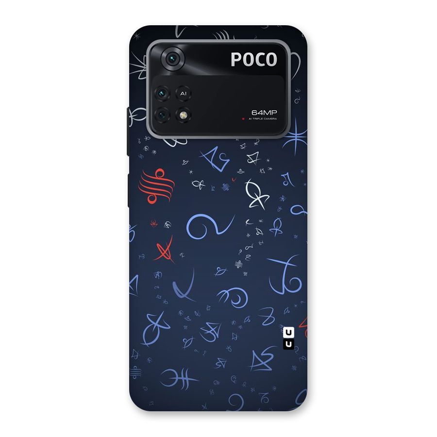 Blue Symbols Back Case for Poco M4 Pro 4G