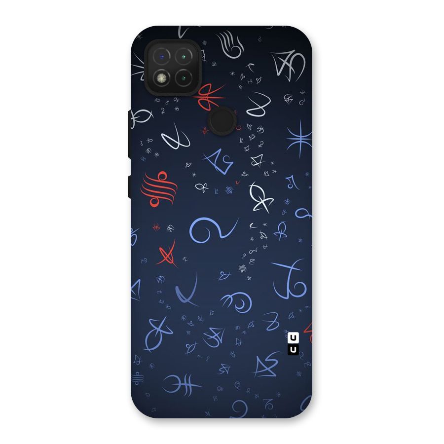 Blue Symbols Back Case for Redmi 9 Activ