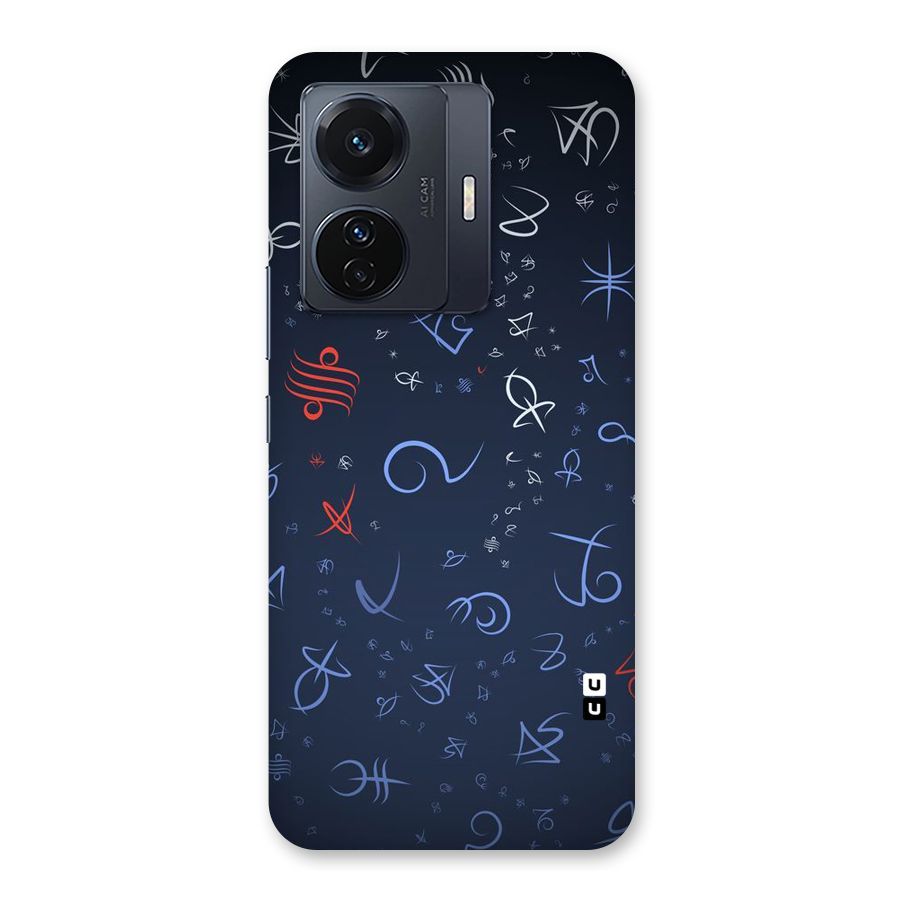 Blue Symbols Back Case for Vivo T1 Pro