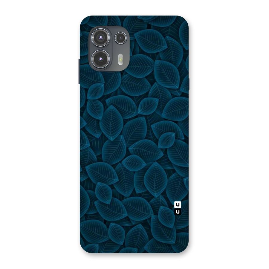 Blue Thin Leaves Back Case for Motorola Edge 20 Fusion