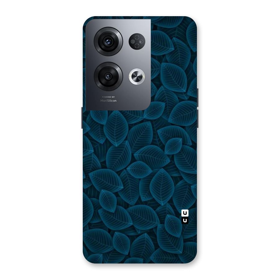Blue Thin Leaves Back Case for Oppo Reno8 Pro 5G