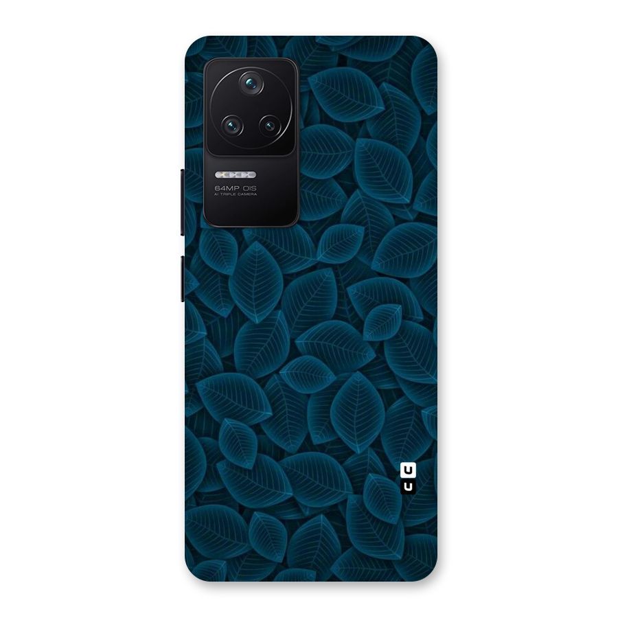 Blue Thin Leaves Back Case for Poco F4 5G
