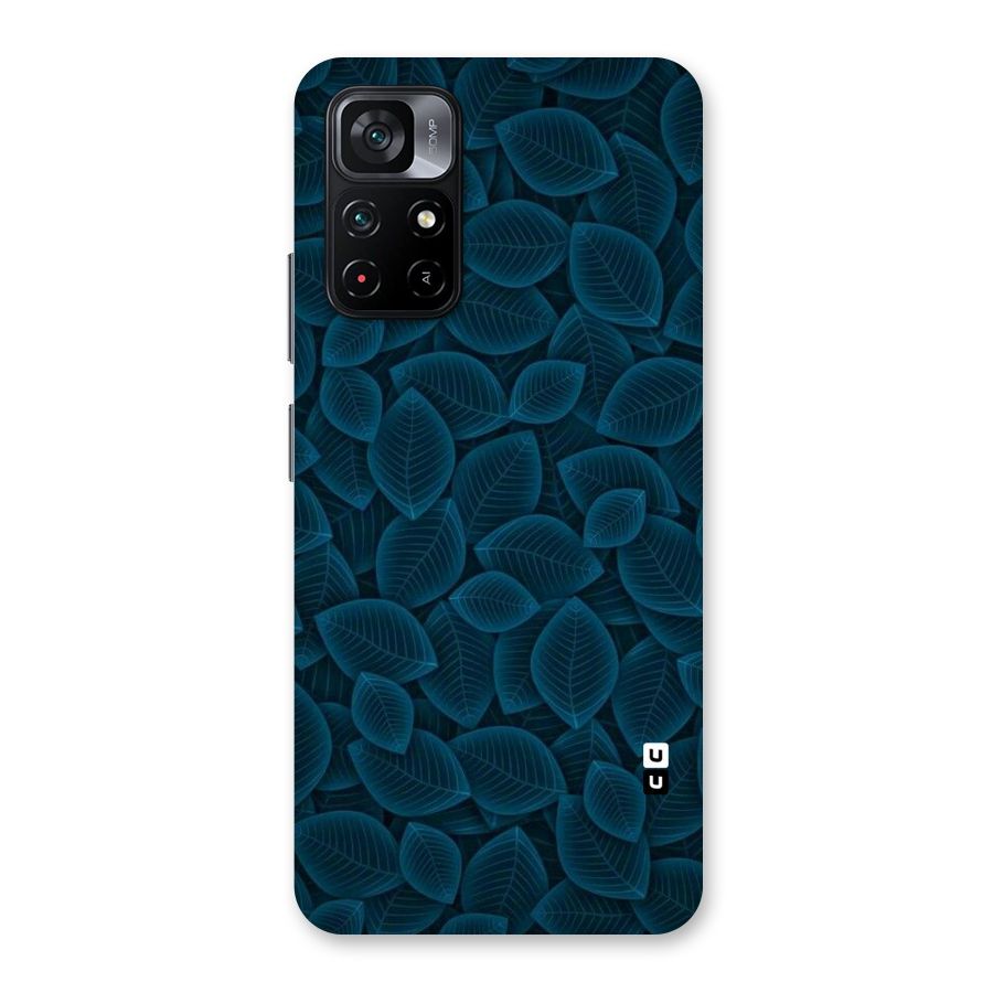 Blue Thin Leaves Back Case for Poco M4 Pro 5G