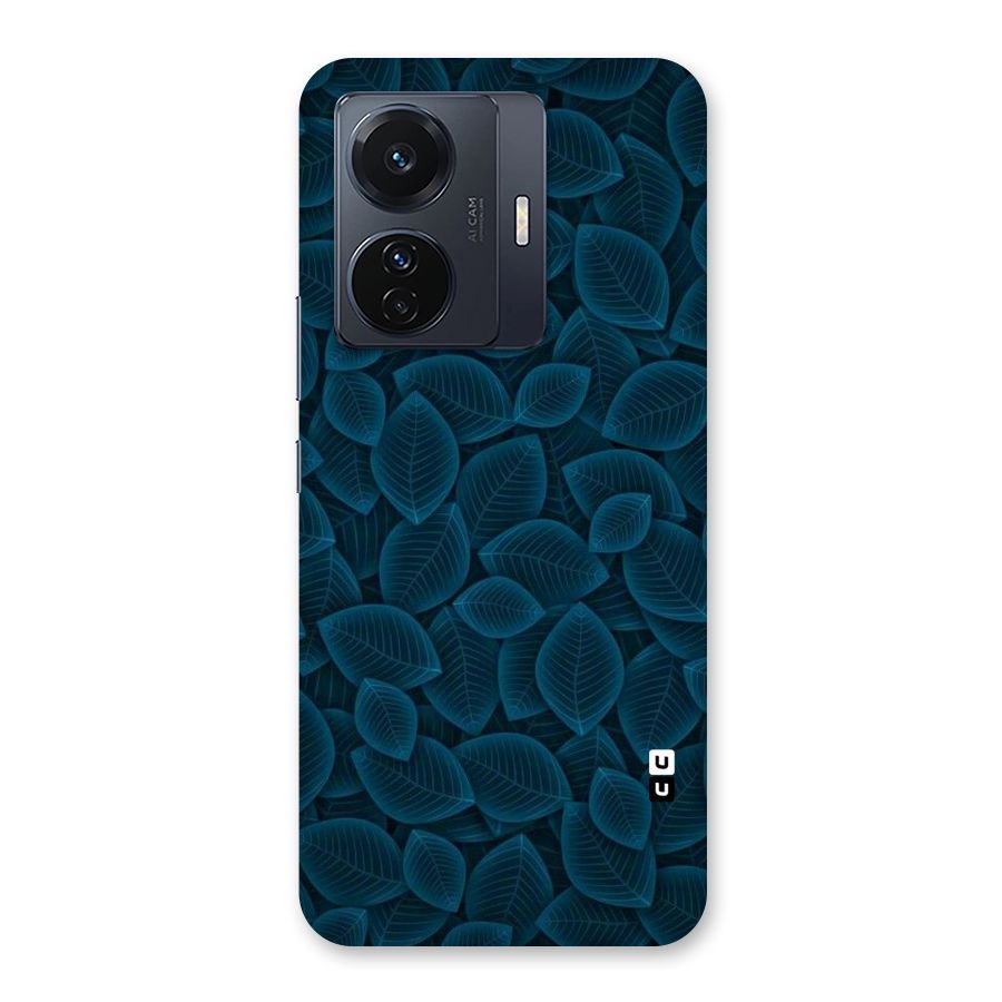 Blue Thin Leaves Back Case for Vivo T1 Pro