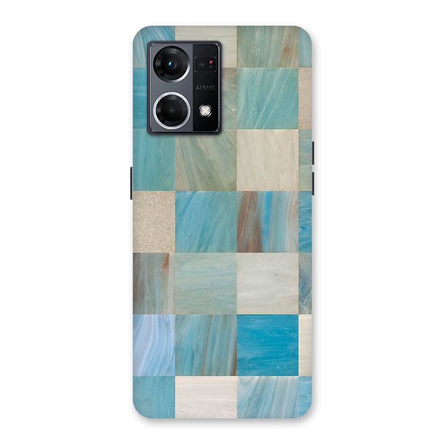 Blue Tiles Glass Back Case for Oppo F21 Pro 5G