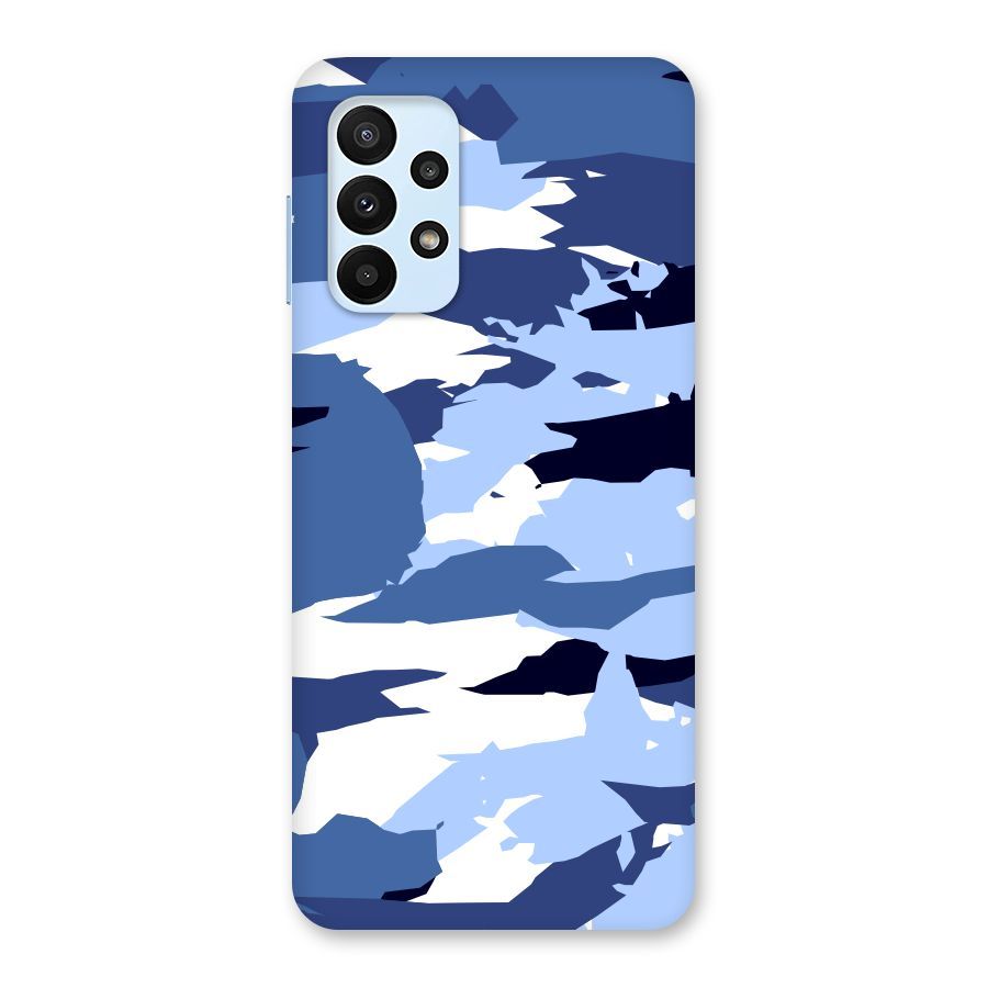 Blue White Canvas Back Case for Galaxy A23