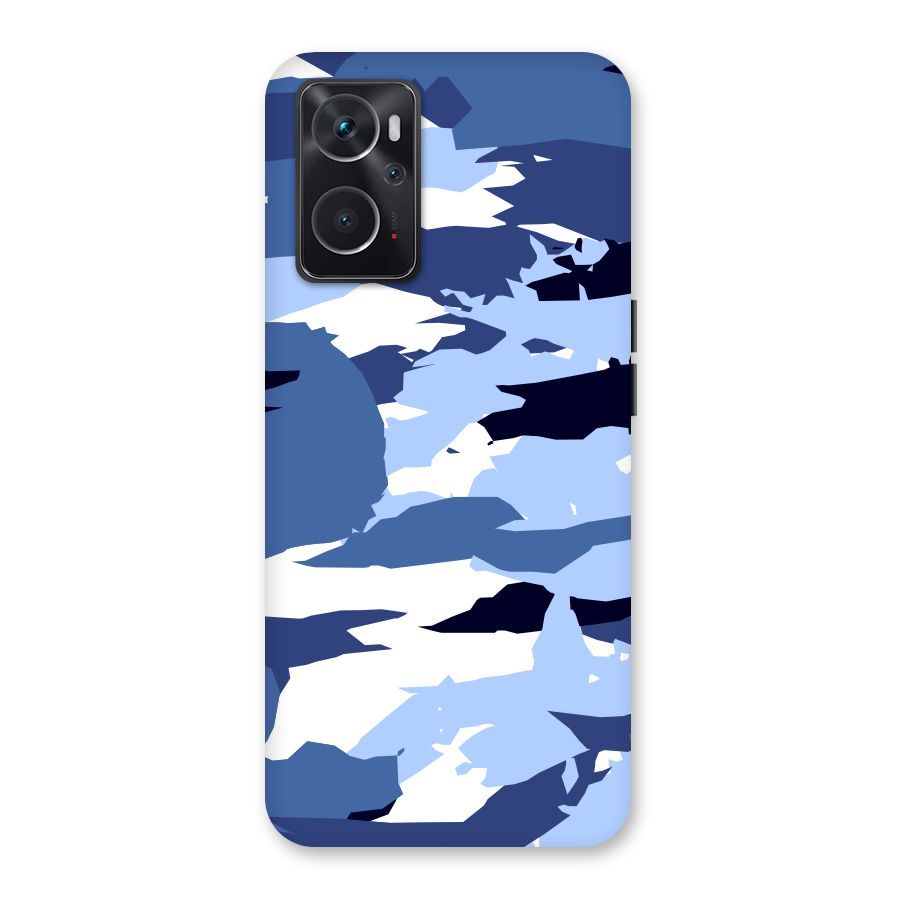 Blue White Canvas Back Case for Oppo K10 4G
