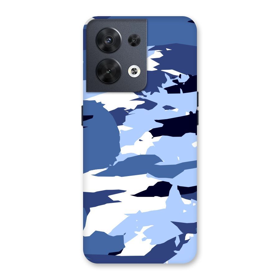 Blue White Canvas Back Case for Oppo Reno8 5G