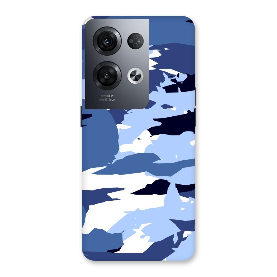 Blue White Canvas Back Case for Oppo Reno8 Pro 5G