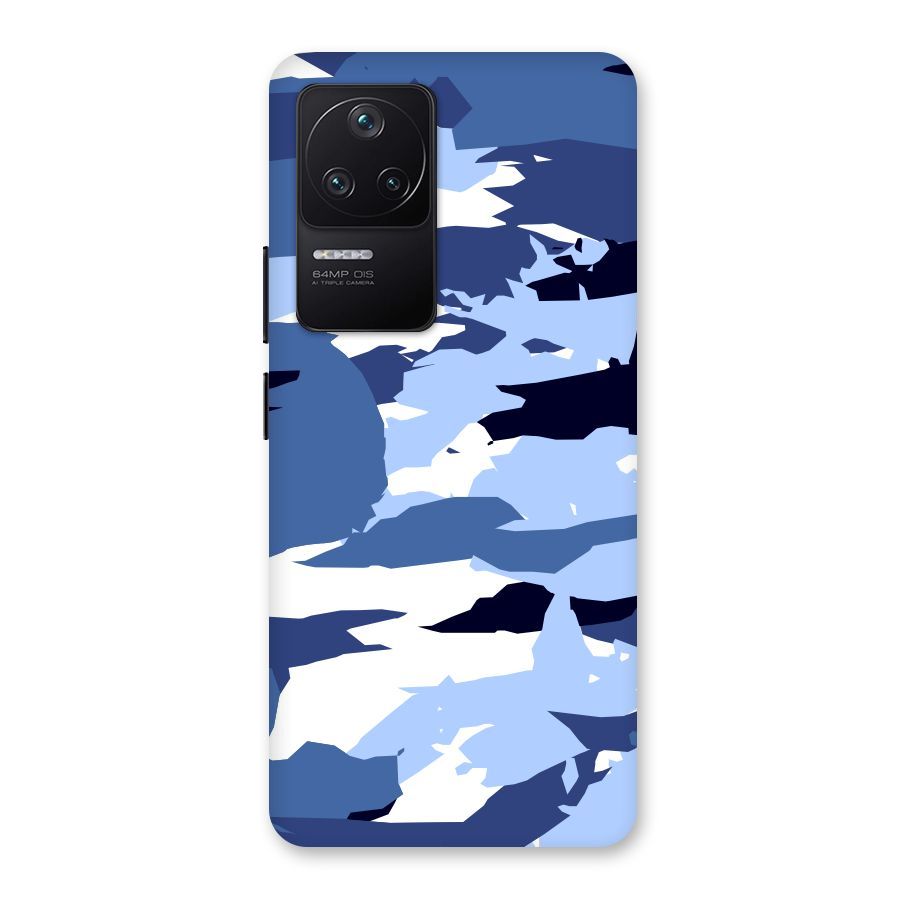 Blue White Canvas Back Case for Poco F4 5G