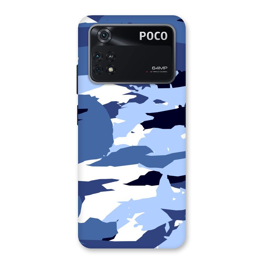 Blue White Canvas Back Case for Poco M4 Pro 4G