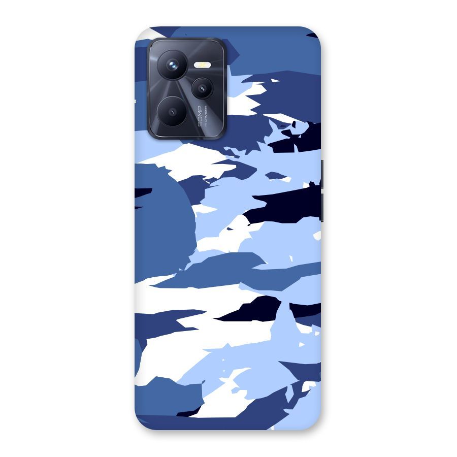 Blue White Canvas Back Case for Realme C35