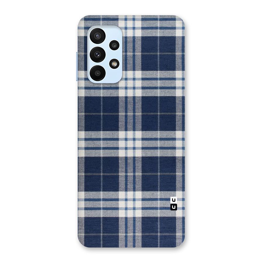 Blue White Check Back Case for Galaxy A23