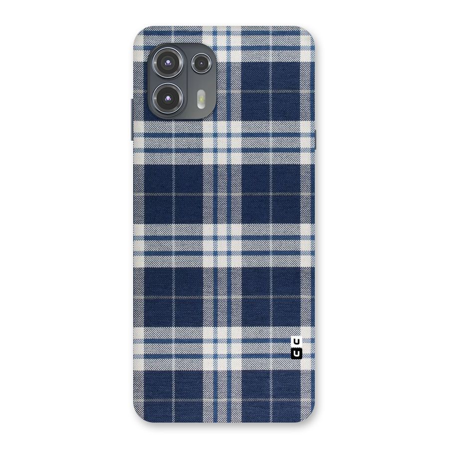 Blue White Check Back Case for Motorola Edge 20 Fusion
