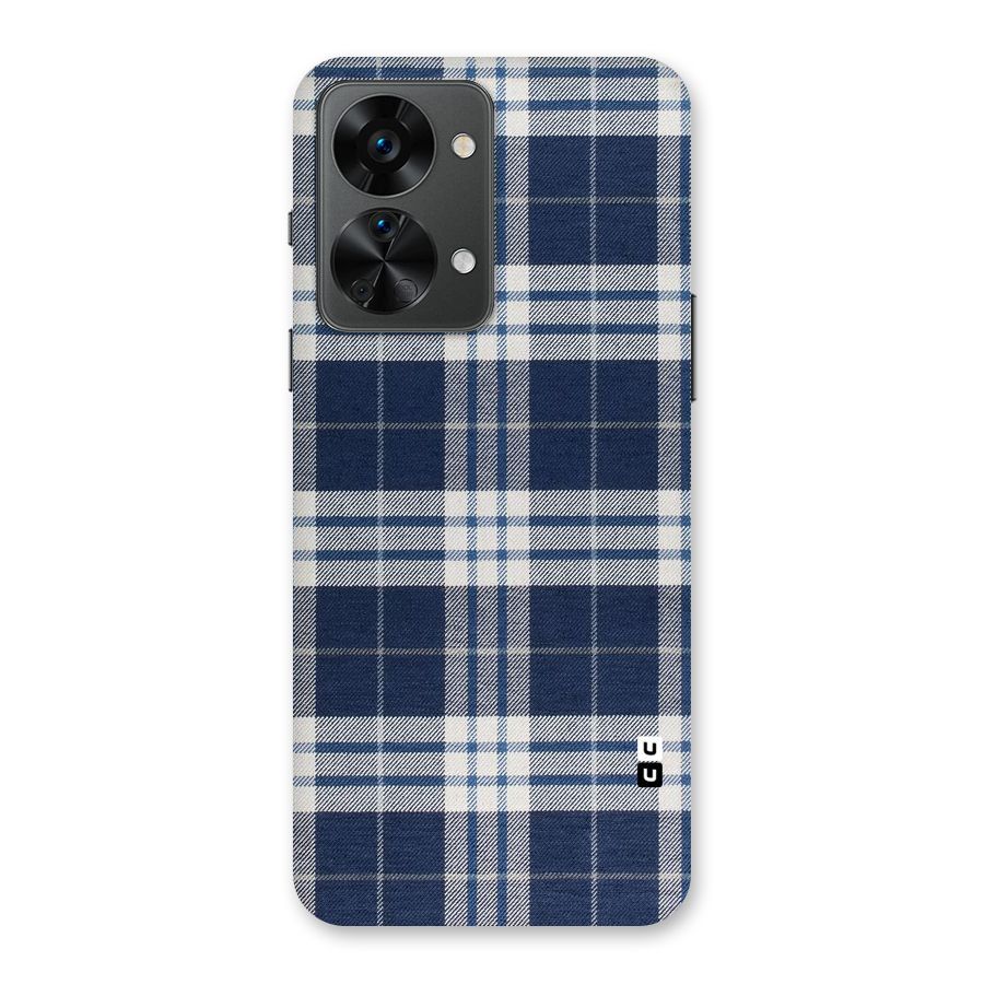 Blue White Check Back Case for OnePlus Nord 2T