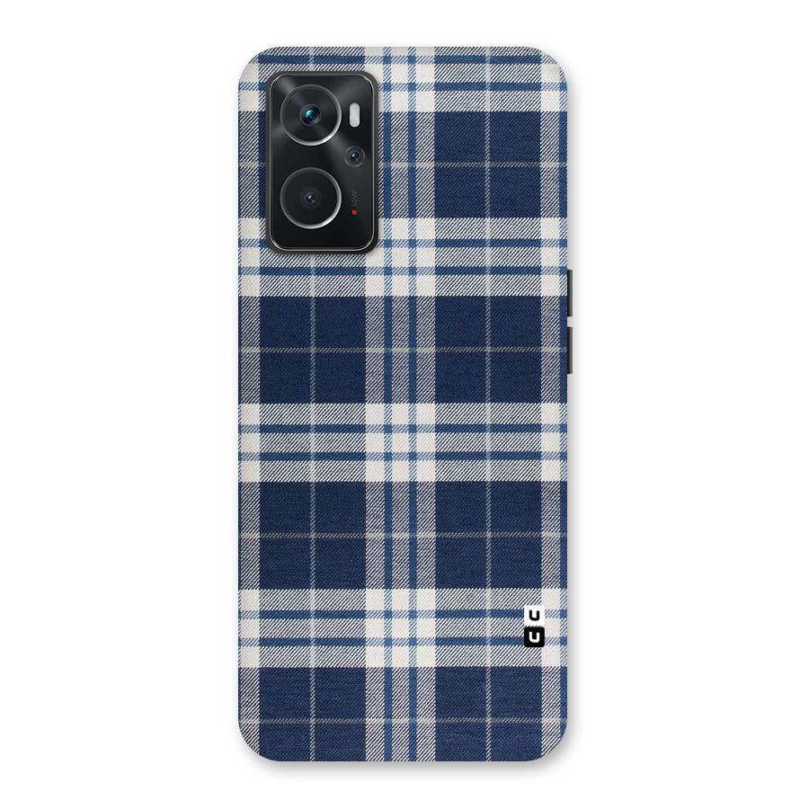 Blue White Check Back Case for Oppo K10 4G