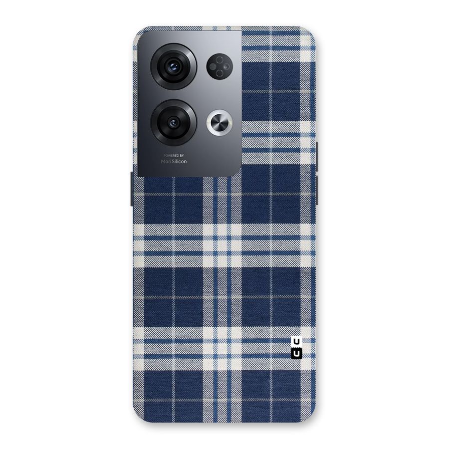 Blue White Check Back Case for Oppo Reno8 Pro 5G