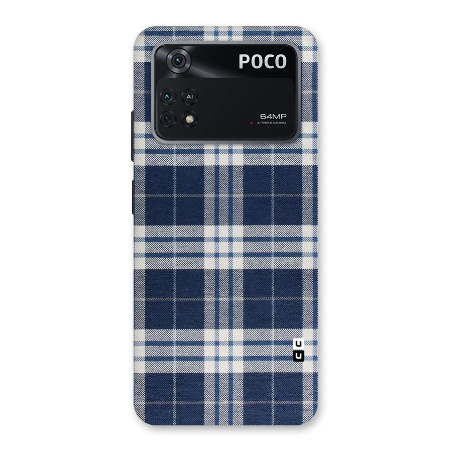 Blue White Check Back Case for Poco M4 Pro 4G