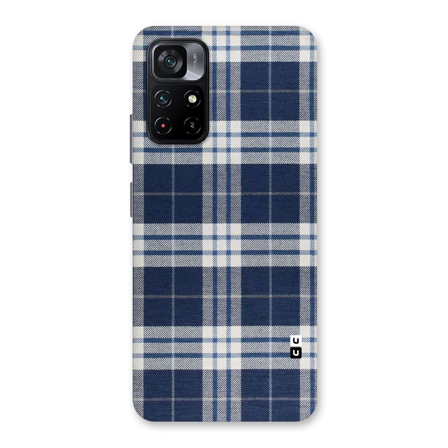 Blue White Check Back Case for Poco M4 Pro 5G