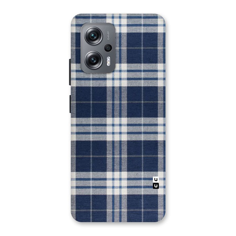 Blue White Check Back Case for Redmi K50i