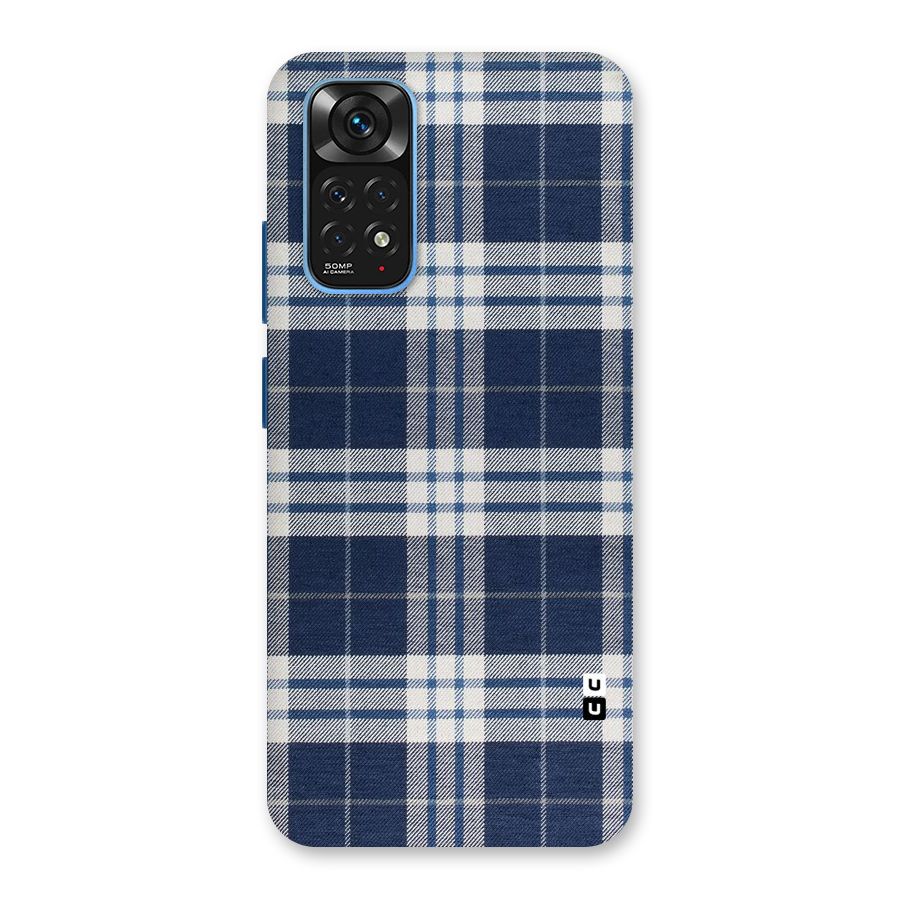 Blue White Check Back Case for Redmi Note 11S