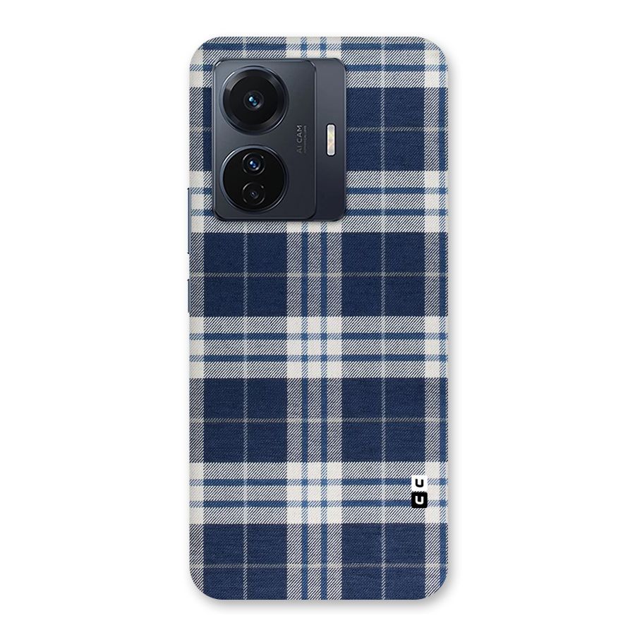Blue White Check Back Case for Vivo T1 Pro