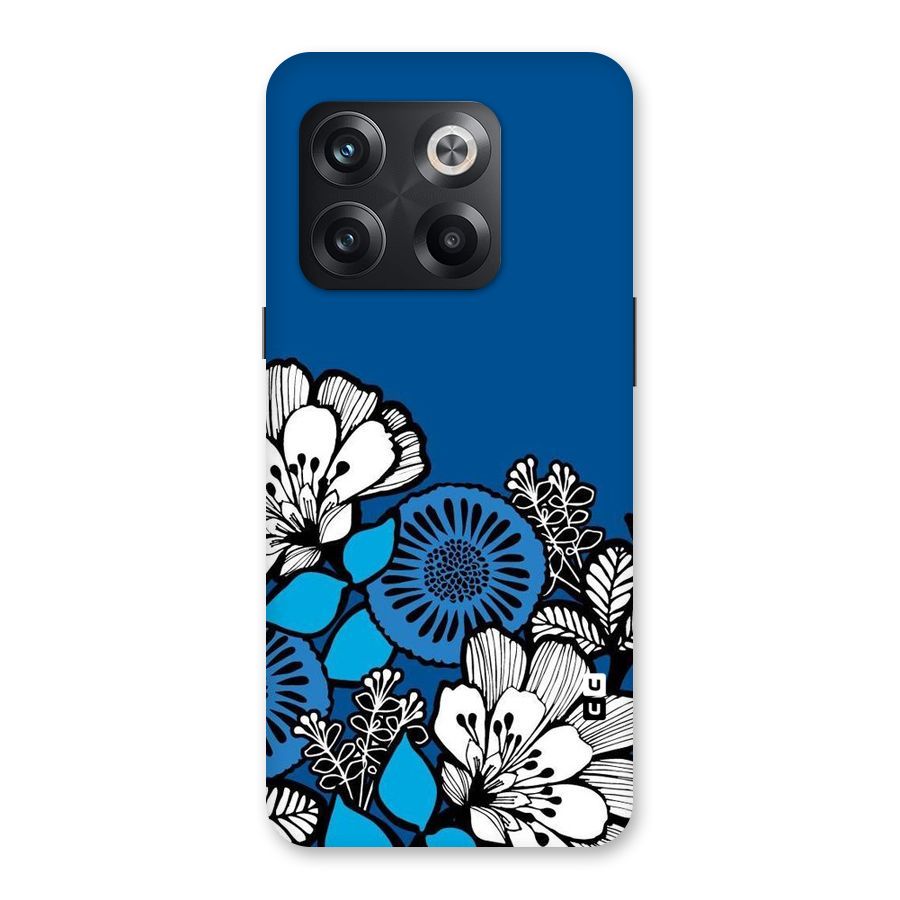 Blue White Flowers Back Case for OnePlus 10T
