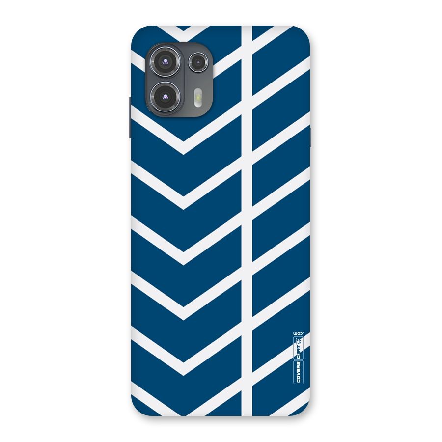Blue White Pattern Back Case for Motorola Edge 20 Fusion