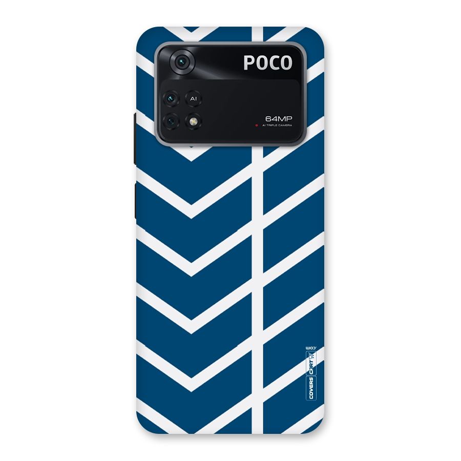 Blue White Pattern Back Case for Poco M4 Pro 4G