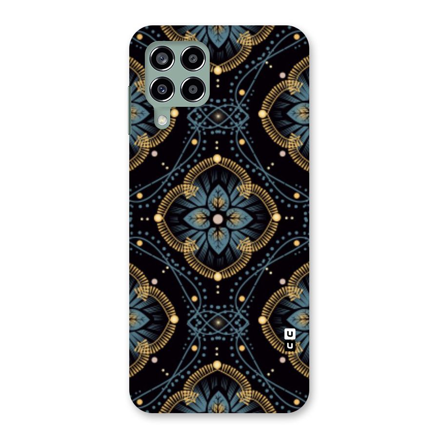 Blue With Black Flower Back Case for Galaxy M33
