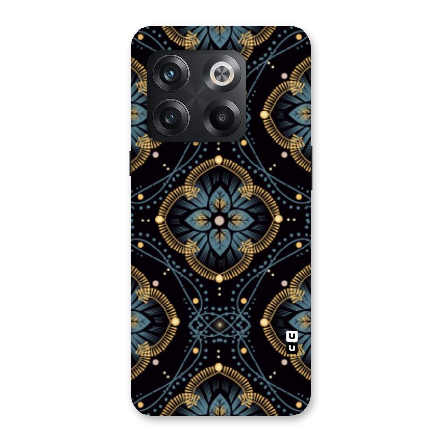 Blue With Black Flower Back Case for OnePlus 10T
