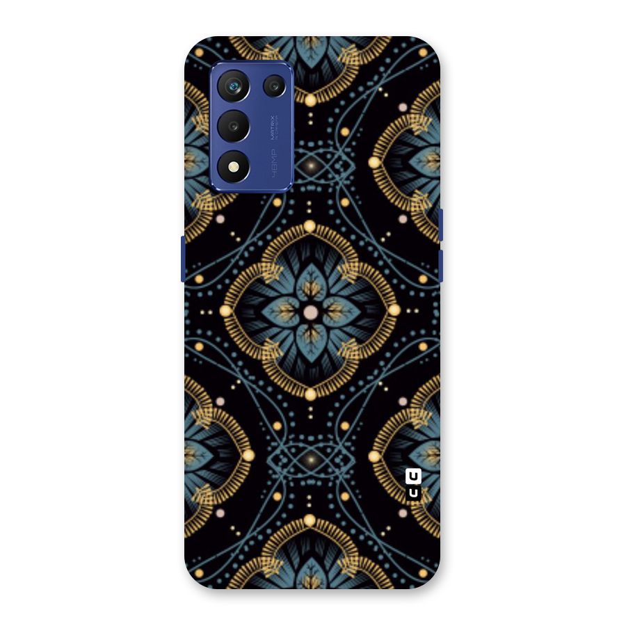 Blue With Black Flower Back Case for Realme 9 5G Speed