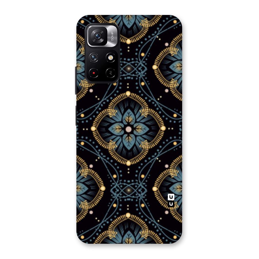 Blue With Black Flower Back Case for Redmi Note 11T 5G
