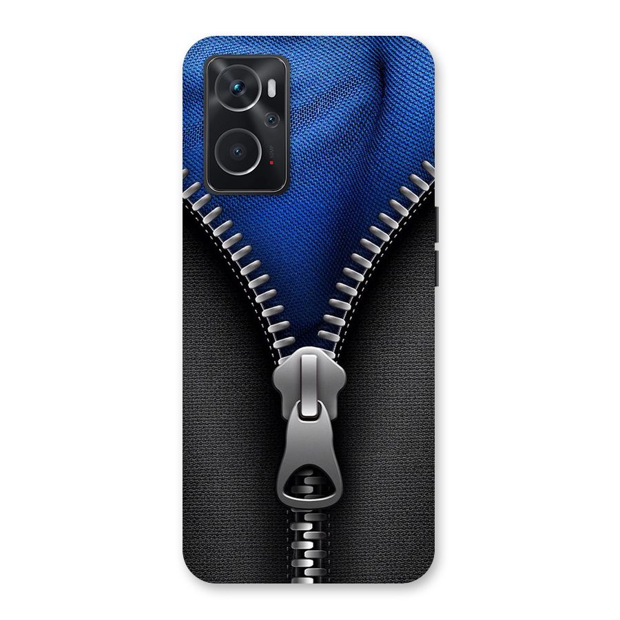 Blue Zipper Back Case for Oppo K10 4G