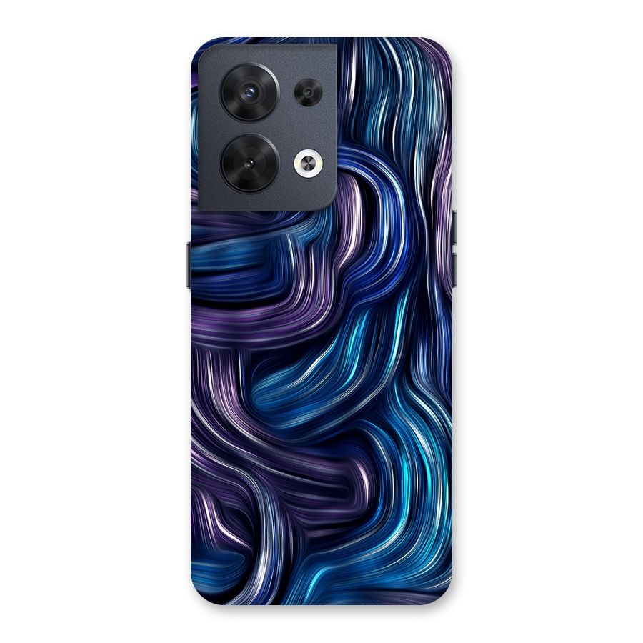 Blue and Purple Oil Paint Back Case for Oppo Reno8 5G