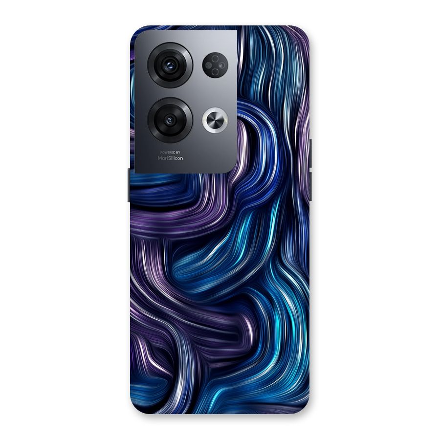 Blue and Purple Oil Paint Back Case for Oppo Reno8 Pro 5G