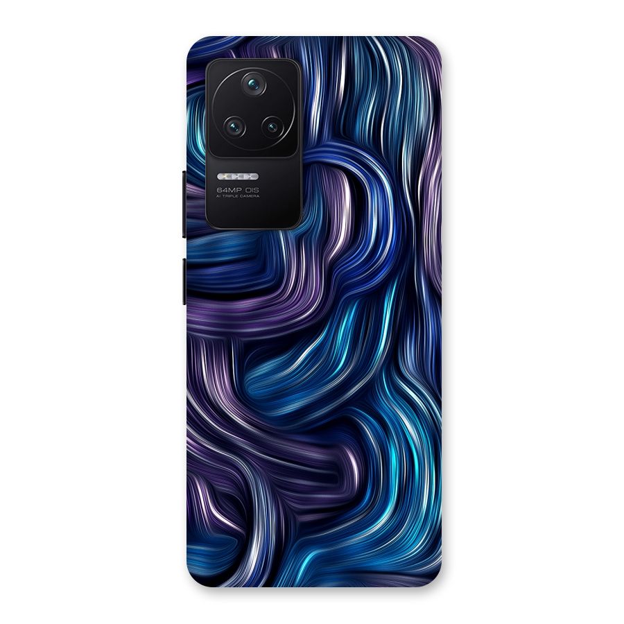 Blue and Purple Oil Paint Back Case for Poco F4 5G