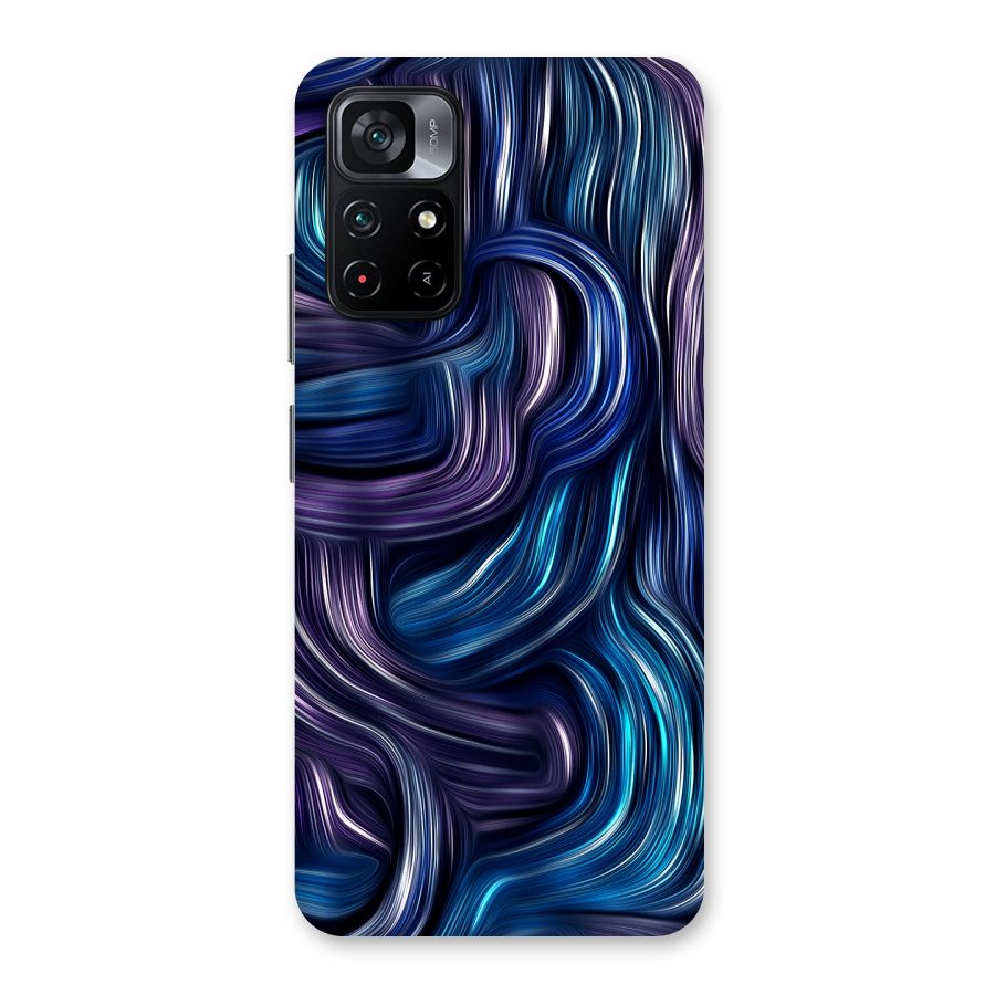 Blue and Purple Oil Paint Back Case for Poco M4 Pro 5G